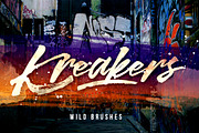 Kreakers Wild Brush, a Script Font by Putra Khan (Thumbnail 1 of 7)