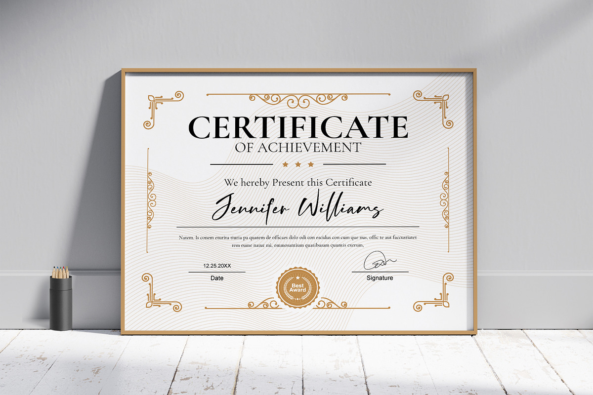 Certificate of Appreciation Layout, a Stationery Template by ContestDesign (Photo 3 of 3)