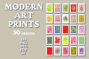 MODERN ART PRINT BUNDLE (50 designs), a Decorative Illustration by Bonfloret Studio (Thumbnail 1 of 15)