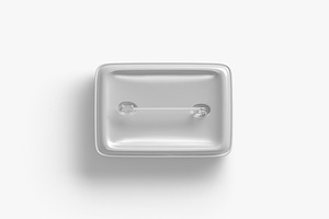 Rectangular Button Badge 3D Model