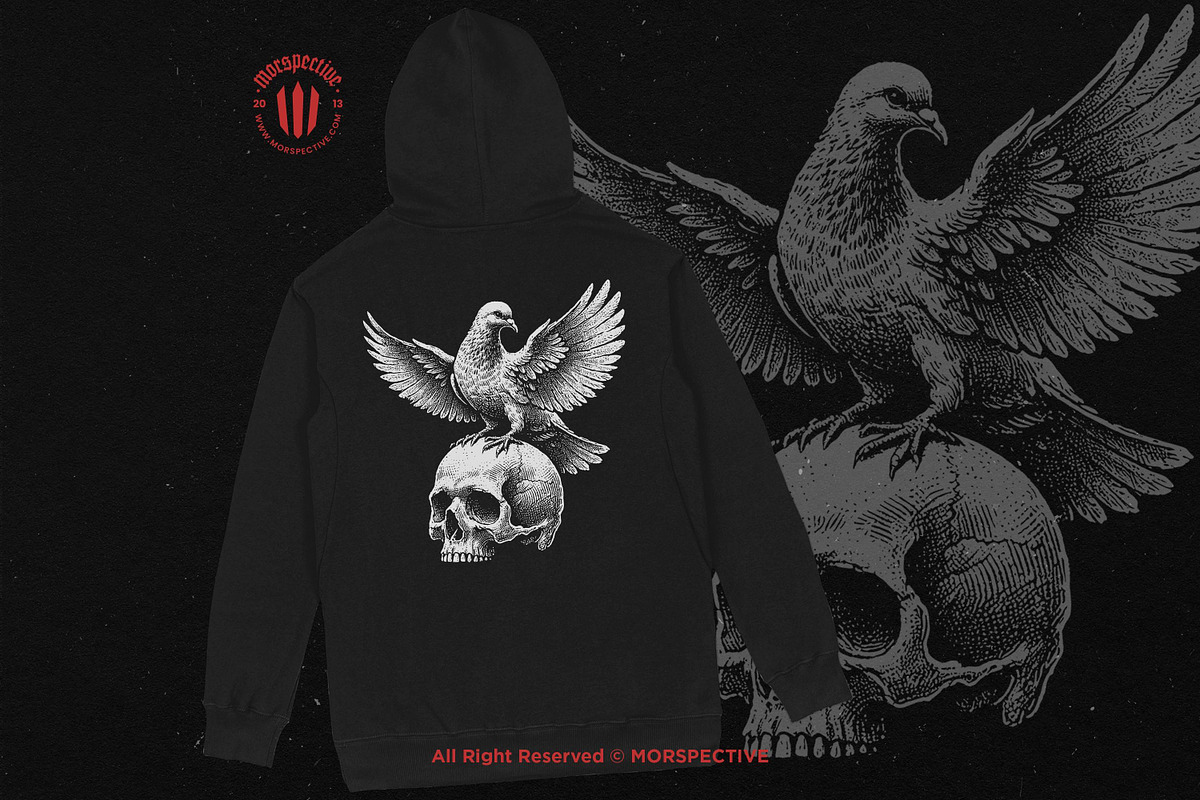 10 Bundle Dark Art Dove Standing, an Illustration by Morspective (Photo 4 of 7)