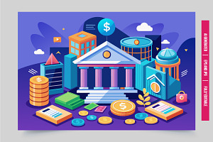 A colorful illustration of a modern, an Illustration by Tanuart