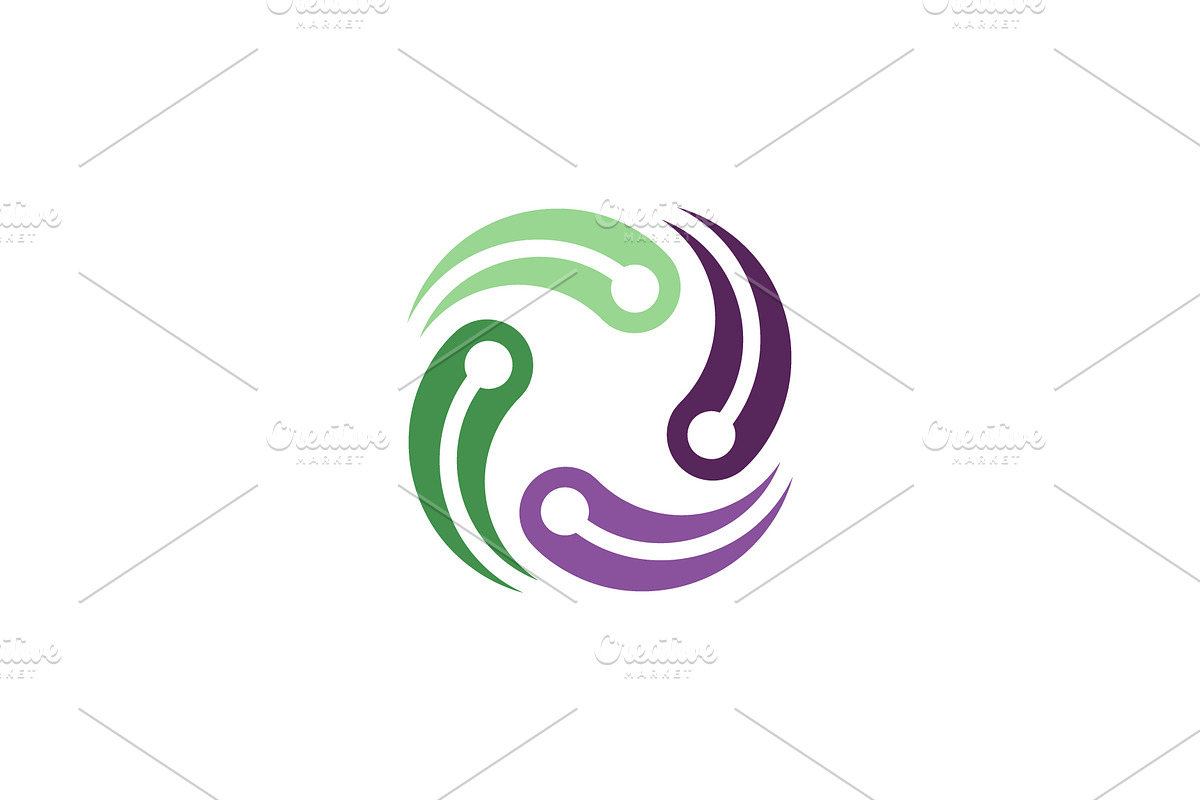 Centered swirling network technology, a Branding & Logo Template by Rasagama Studio