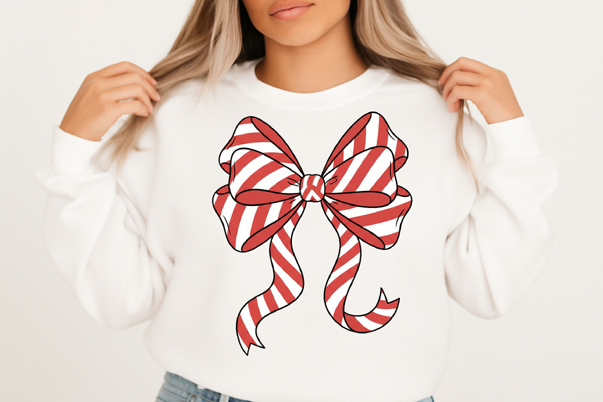 Christmas Coquette Bow PNG, an Illustration by Libby Wishes (Photo 5 of 8)