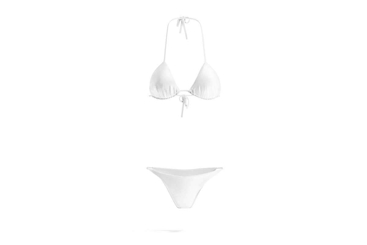White Beach Women Bikini 3D Model, an Object 3D Model by rebrandy (Photo 2 of 10)
