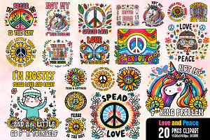 Love And Peace Sublimation Bundle