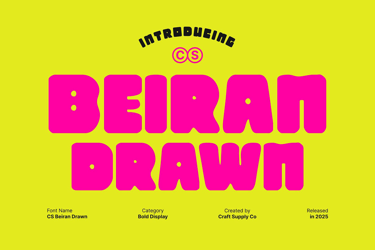 CS Beiran Drawn, a Sans Serif Font by Craft Supply Co. (Photo 1 of 8)
