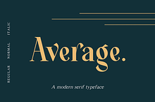 Average - Modern Serif Typeface