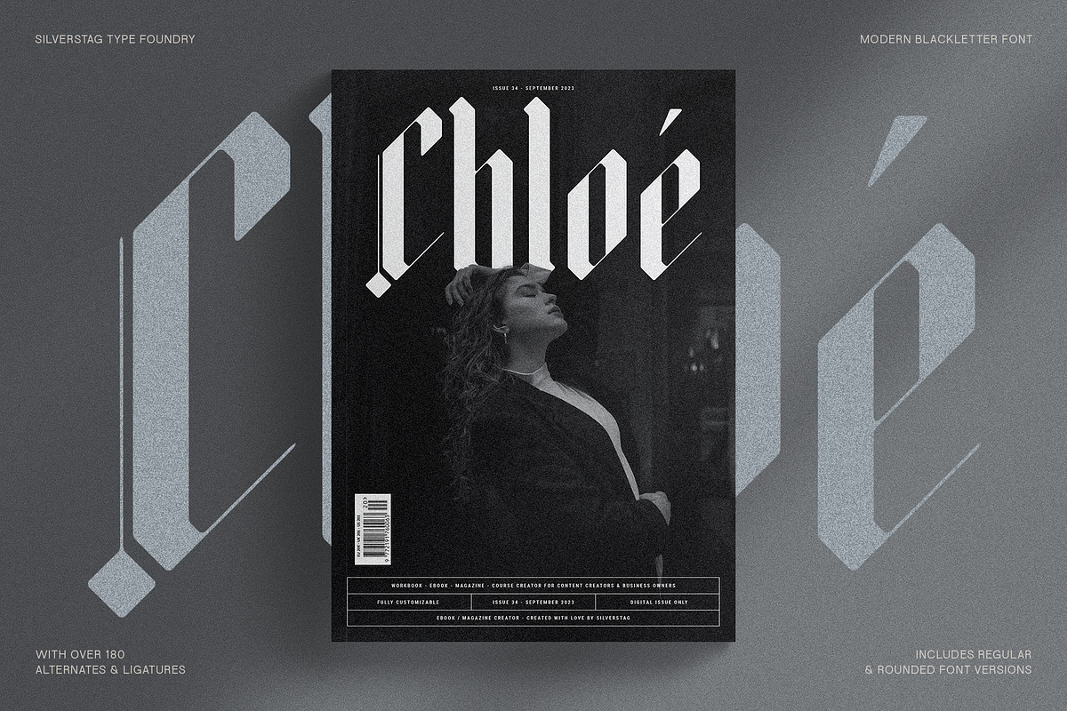 Rymaki - Modern Blackletter Font, a Blackletter Font by SilverStag Type Foundry (Photo 26 of 30)