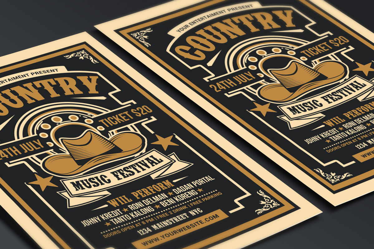 Country Music Festival, a Flyer Template by Muhamad Iqbal hidayat (Photo 3 of 4)