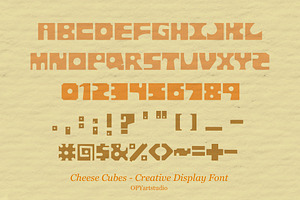 Cheese Cubes - Creative Display Font