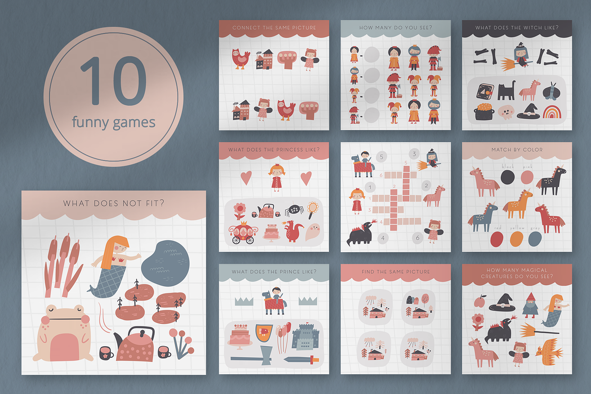 Fairy Tale Flashcards, Mazes, Games, a Card Template by Veresk (Photo 8 of 11)