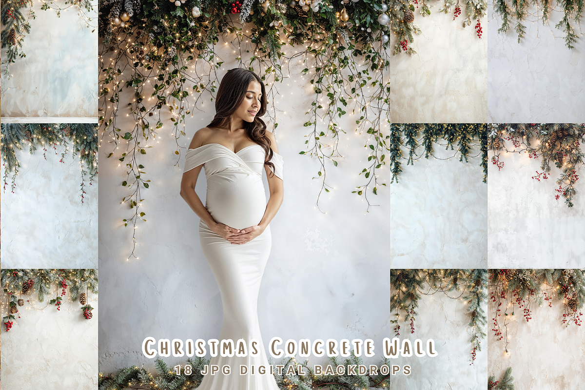 Christmas Concrete Wall Background, a Background Photo by Winwin Design Art (Photo 1 of 7)