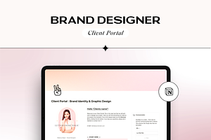 Notion Client Portal For Designers, a Stationery Template by TheCoastlineStudio