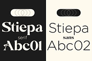 Stiepa | Modern Serif & Sans, a Serif Font by Dora Typefoundry (Thumbnail 10 of 28)