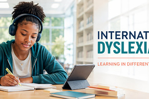International Dyslexia Day banner fe, a Photo by Dvoevnore photos