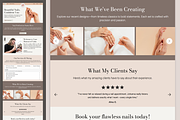 Nail Salon Wix Studio Website, a Wix Template by Kitteeh (Thumbnail 2 of 9)