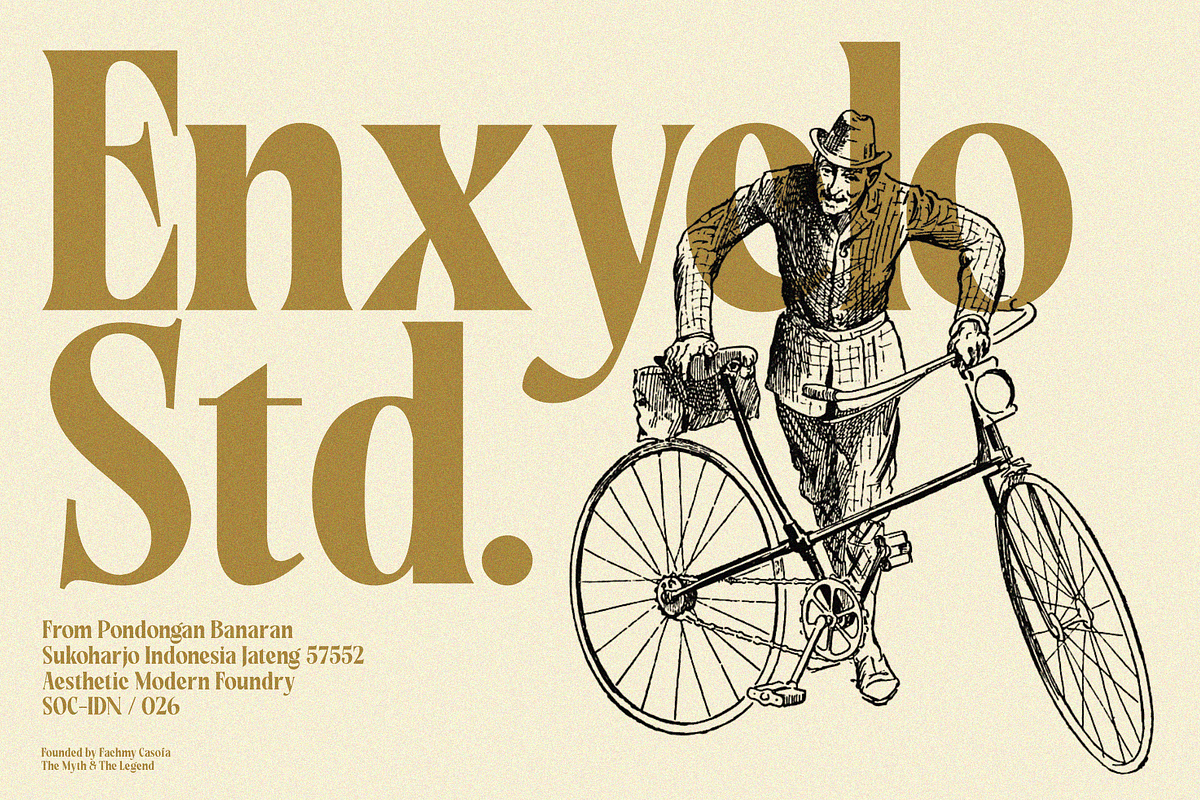 Rakizen Bisrony — Modern & Classic, a Serif Font by Enxyclo Studio (Photo 23 of 23)