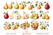 Autumn Pear Clipart PNG, an Object Illustration by MockupWizard (Thumbnail 2 of 5)