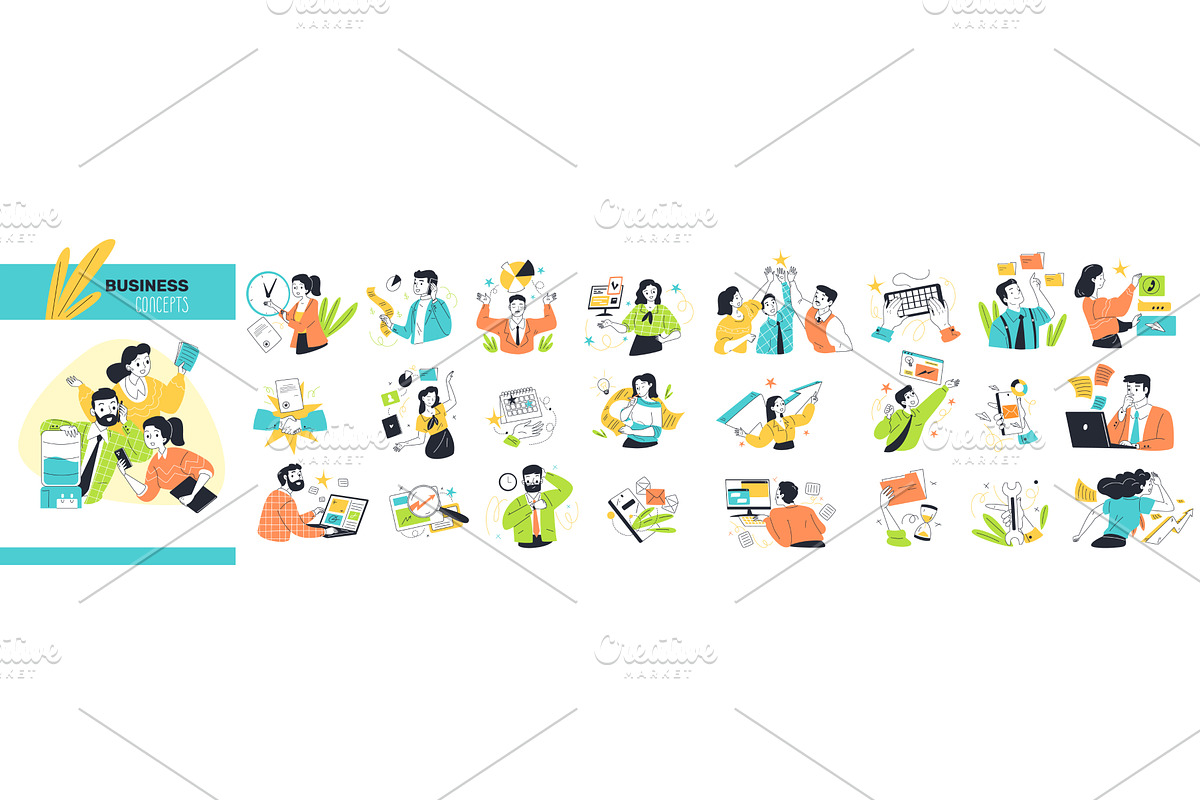 Business office work concept, a Person Illustration by Stock-Smart-Start