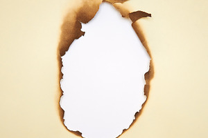 Burned hole