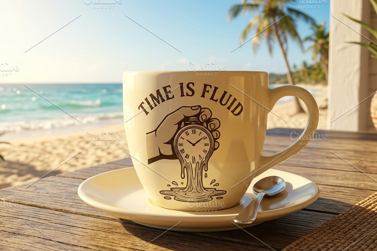Time is fluid illustration, a Person Illustration by Vectorlina (Photo 4 of 4)