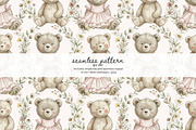 Teddy bear seamless pattern, a Pattern Graphic by Pink Studio Art (Thumbnail 1 of 4)