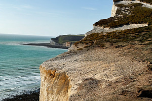 Cliffs at Seven Sisters in East Sussex offer dramatic sea views and coastal tra, a Nature Photo by AS photostudio