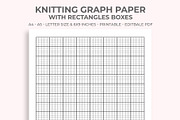 Knitting Graph Paper With Rectangle, a Stationery Template by M9 Design (Thumbnail 1 of 5)