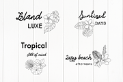 Tropical Vibes Lettering Pack, an Object Graphic by Digitaliya (Thumbnail 2 of 11)