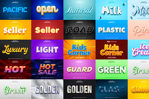 25 Modern 3D Text Effect Bundle, a Layer Style Add-On by Md Jahidul99