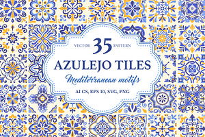 Mediterranean Tile Patterns Big Set