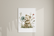 Floral Teddy Bears Clipart, a Decorative Illustration by Pati Charm Studio (Thumbnail 7 of 8)