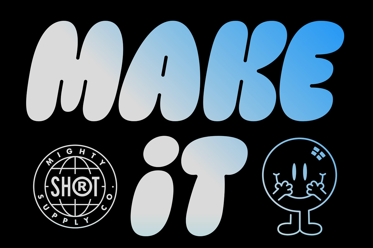 Bubble Bliss Typeface, a Font by MightySHORT (Photo 10 of 10)