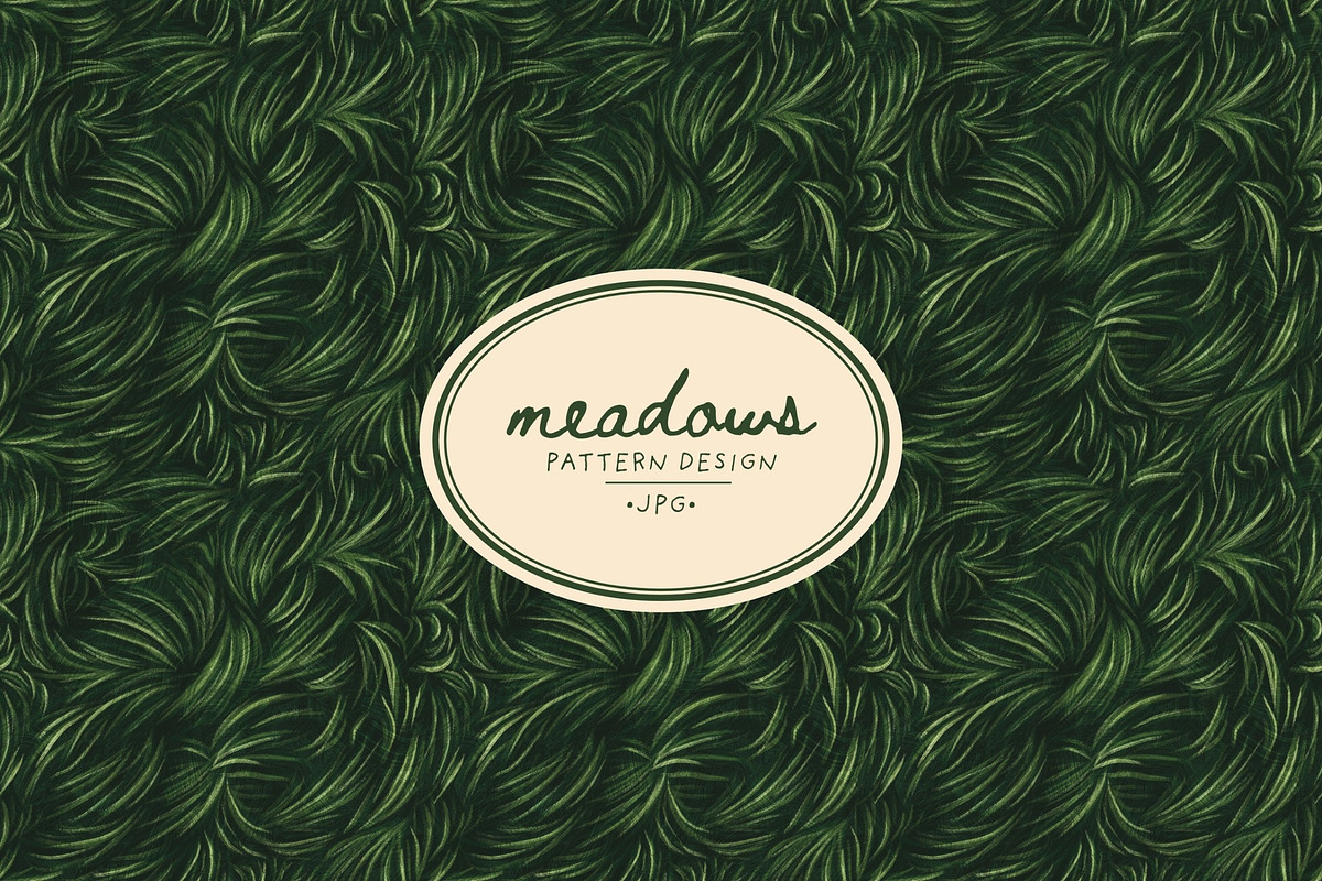 meadow seamless green pattern, a Pattern Graphic by CraftingOnSunday (Photo 1 of 3)