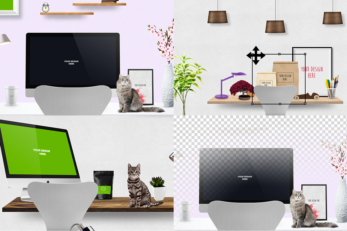 Mockup  scene creator-Desk edit, a Product Mockup by Leschinger.cz (Photo 3 of 8)