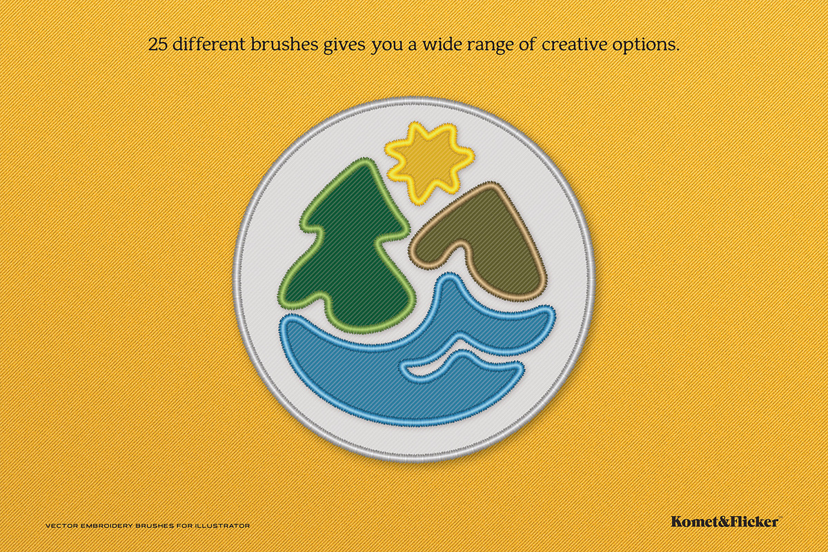 Vector Embroidery Brushes, a Brush Add-On by Komet & Flicker (Photo 10 of 13)