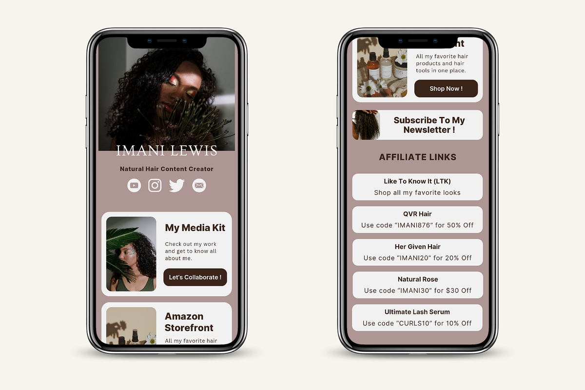 Social Media Link In Bio Page Canva, a Landing Page Template by The Chaos Project (Photo 2 of 7)