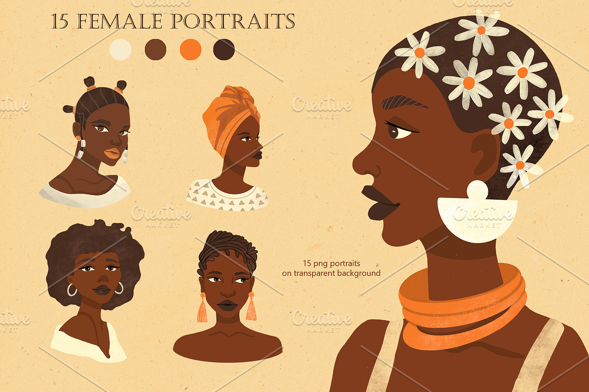 Diverse Beauty, a Decorative Illustration by Scarlet Heath Art (Photo 3 of 19)