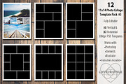 11x14 Photo Collage Template Pack 3, a Marketing Template by Loveurstyle Designs (Thumbnail 1 of 2)
