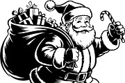 Vintage Santa Clipart Bundle, an Object Illustration by Gaye Art (Thumbnail 6 of 14)