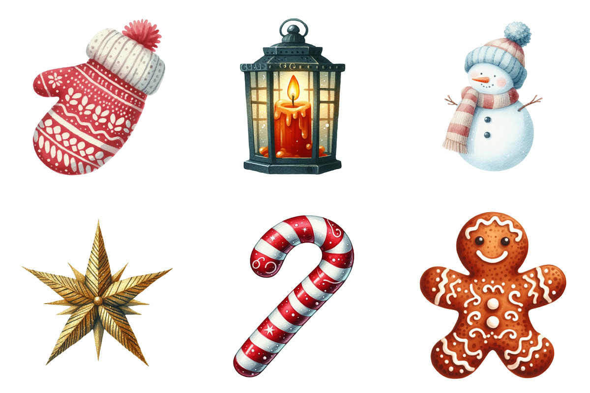 Brush Doodle Christmas Clipart, a Graphic by CitraGraphics (Photo 3 of 4)
