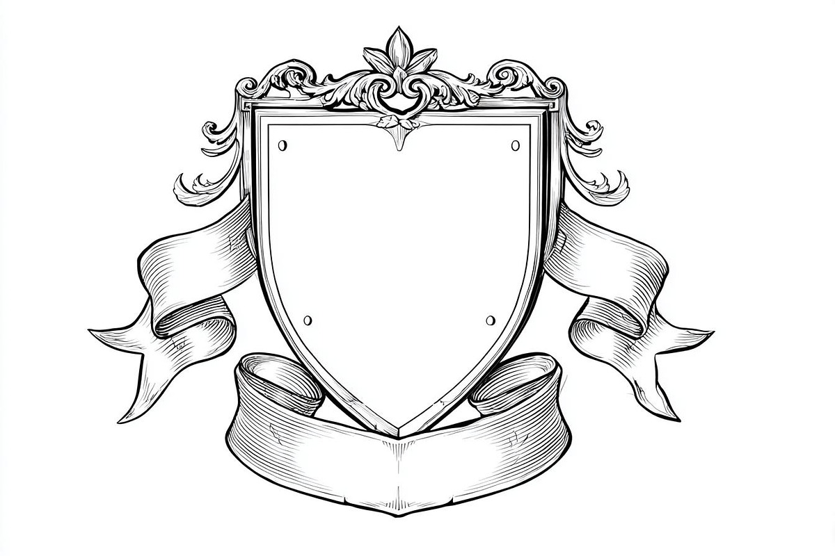 Hand-Drawn Heraldic Shield Vector, an Object Graphic by Creativeshirt (Photo 3 of 10)