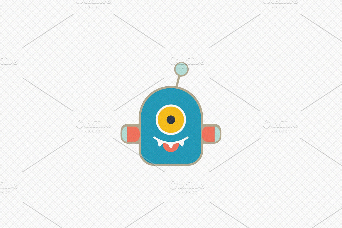 Robot Monster Vector, a Decorative Illustration by Vectorium Studio (Photo 1 of 3)