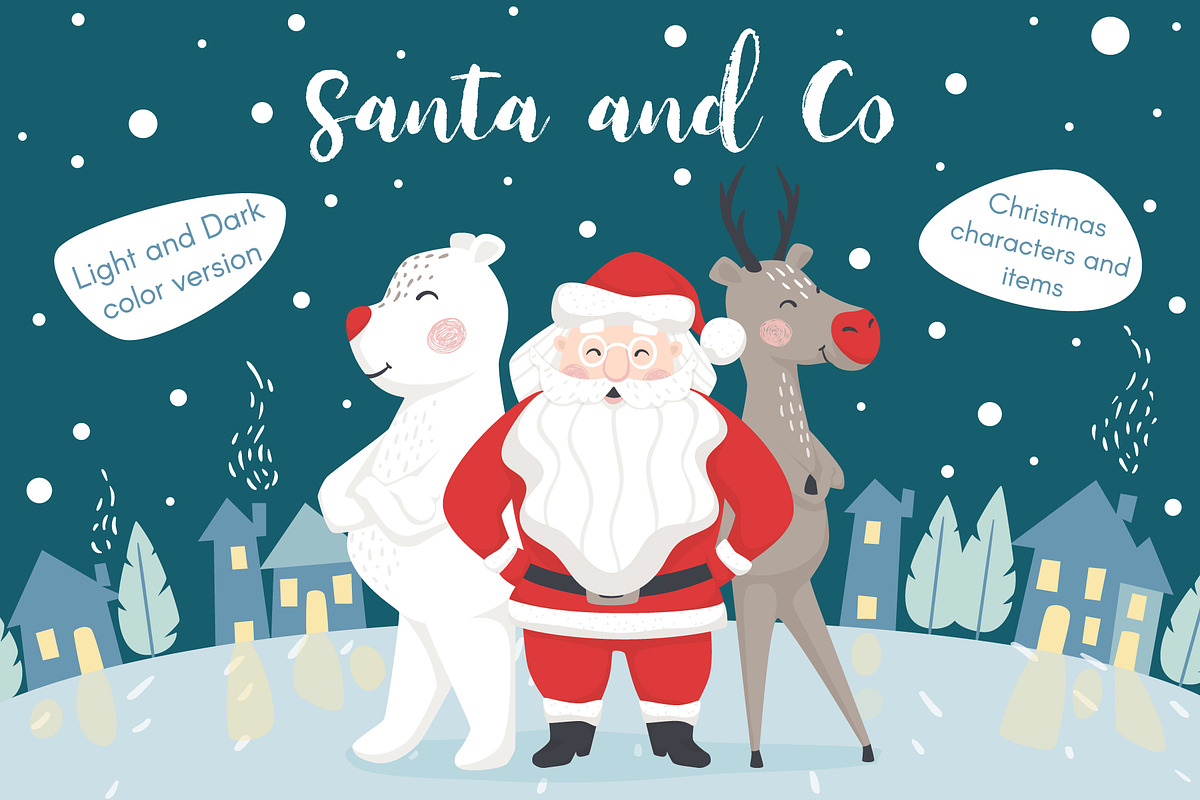 Santa and Co, an Animal Illustration by MeadowFox (Photo 1 of 7)