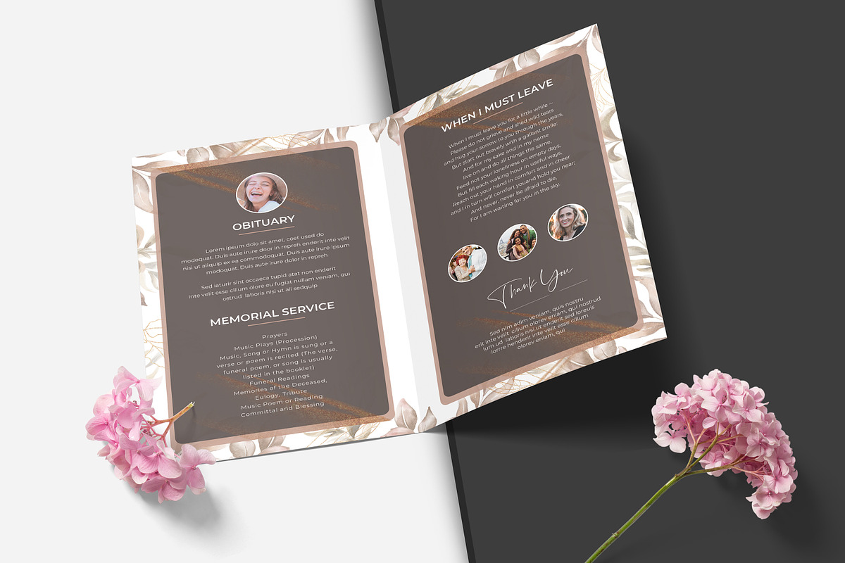 Funeral Program And Prayer Card, a Brochure Template by crazyOWL (Photo 5 of 8)