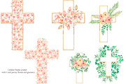 Watercolor Easter Floral Crosses, a Decorative Illustration by MayaNavits (Thumbnail 2 of 5)
