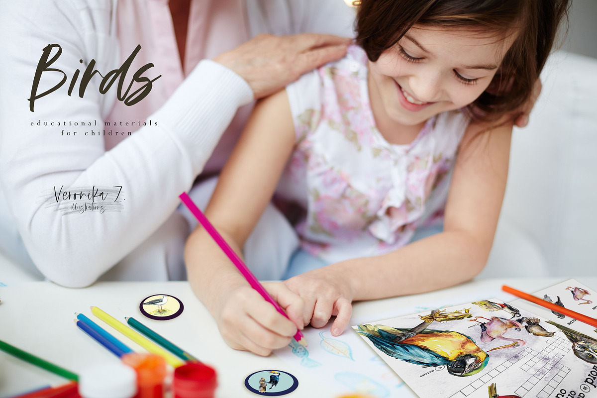 Birds activities for kids, an Animal Illustration by ArtSpotVeronika (Photo 6 of 6)
