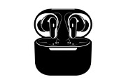 50 Wireless Earbuds Silhouette Icon, an Illustration by abu67222 (Thumbnail 25 of 51)