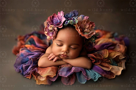 Newborn Ruffles Digital Backdrop